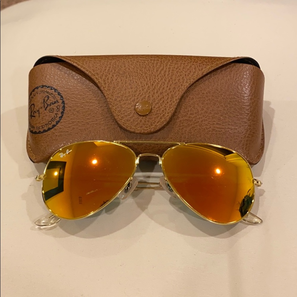 Reflective Aviator Ray Bans